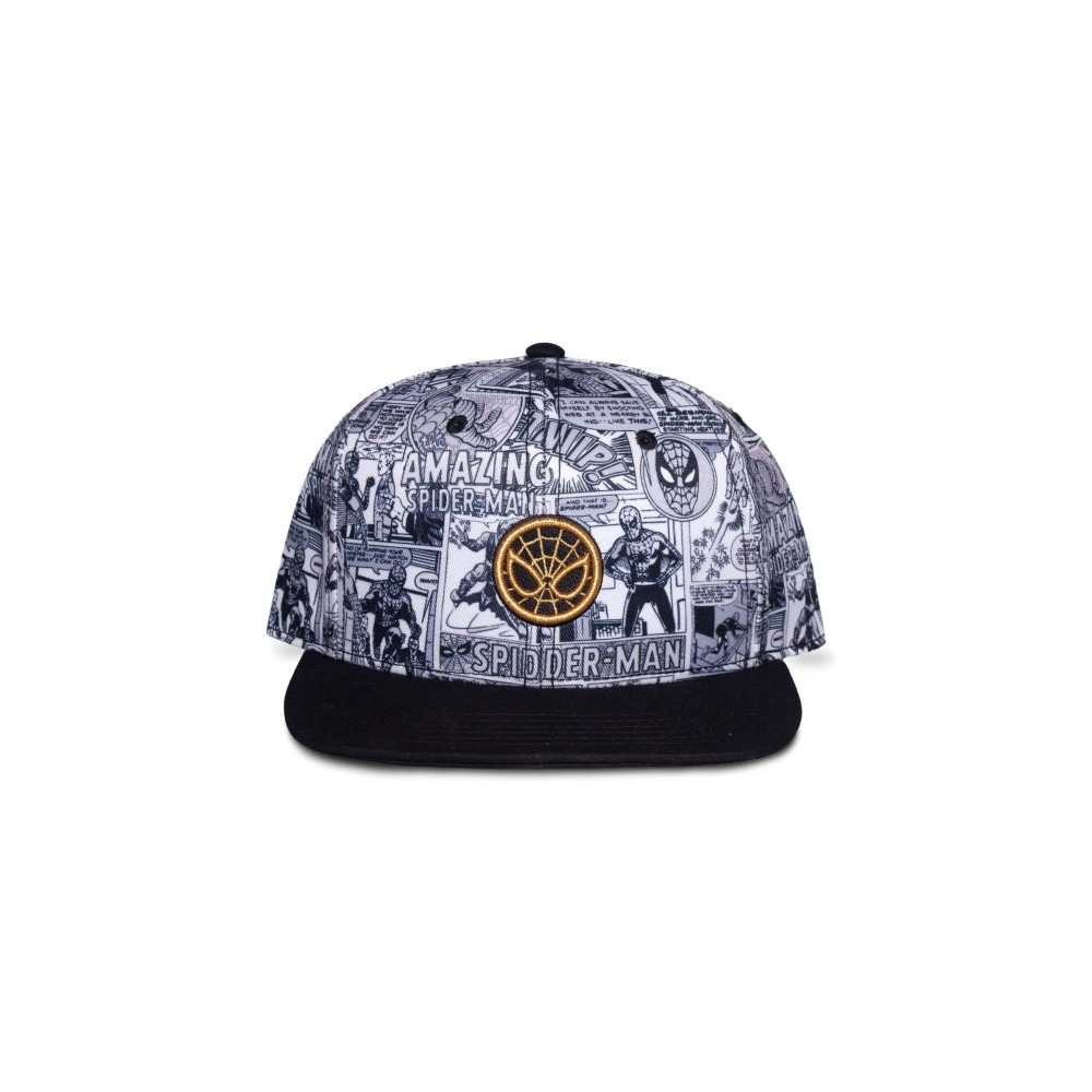 Marvel Spider-Man - AOP Snapback Pet - Grijs/Zwart